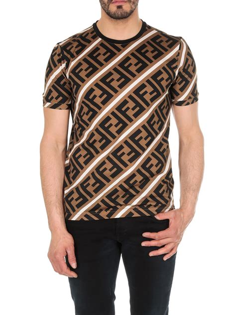 fendi diagonal t shirt|Fendi shirt for men.